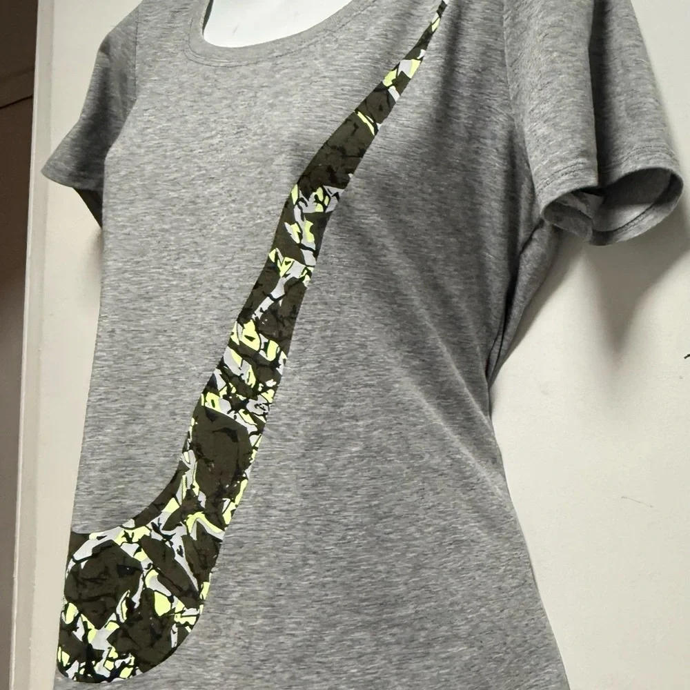 Nike Gray Camo Swoosh Women's Tee